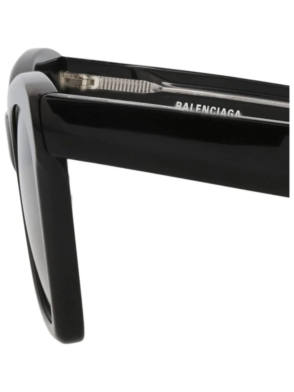 New Balenciaga Women's Sunglasses Cat Eye Acetate Frame Black Black Grey